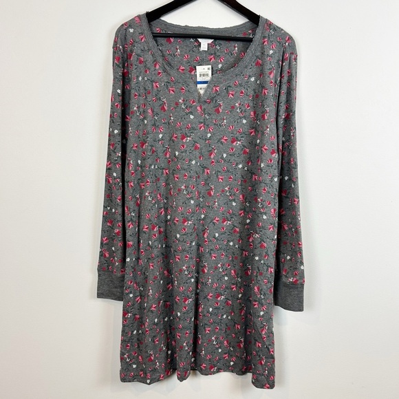 Charter Club Cotton Blend Long Sleeve Sleepshirt Coquette Floral Size X-Large - Picture 1 of 6